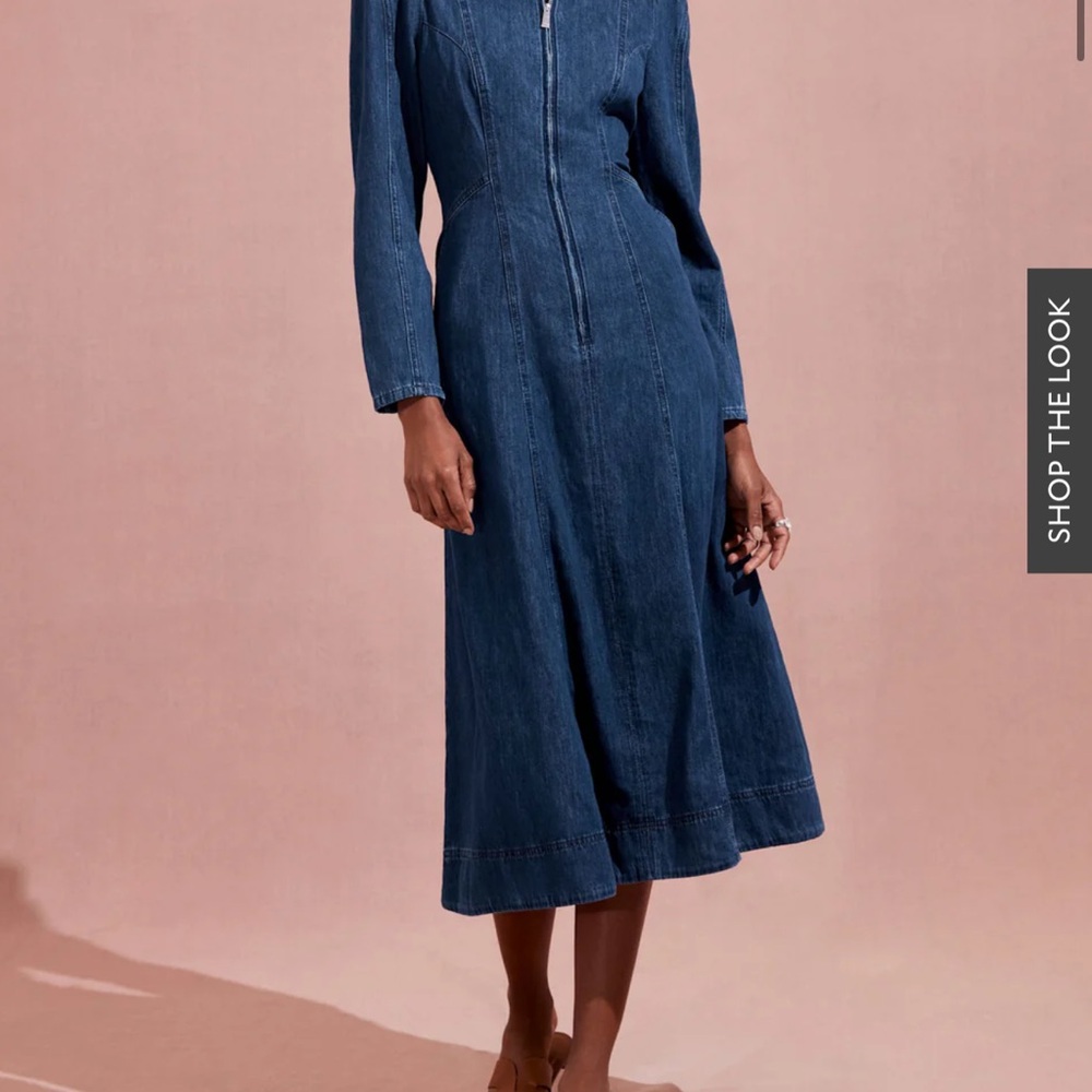 Elegant Long Sleeve Denim Dress